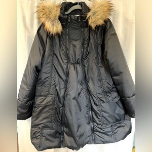 MODERN ETERNITY 3-IN-1 FUR TRIMMED HOOD MATERNITY PUFFER COAT